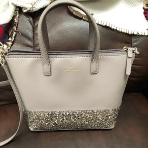 Kate Spade small glitter tote/crossbody